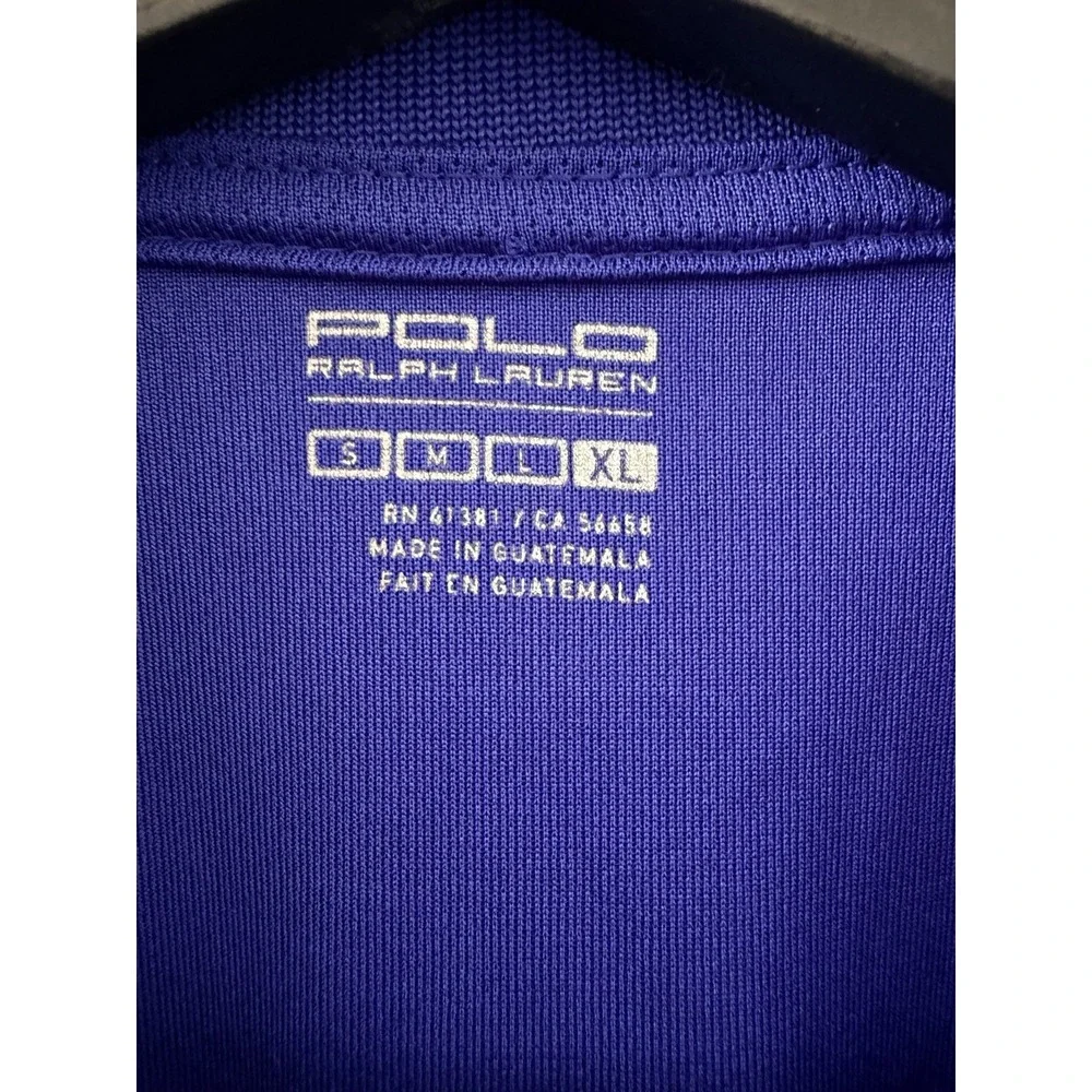 Polo Ralph Lauren Men's Performance Polo Shirt Blue White Short Sleeve Xl
